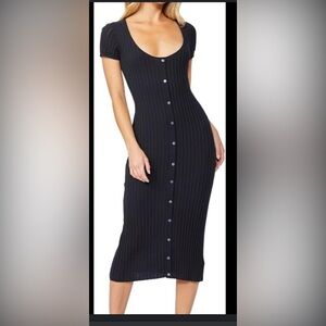 Ribbed Black dress body on